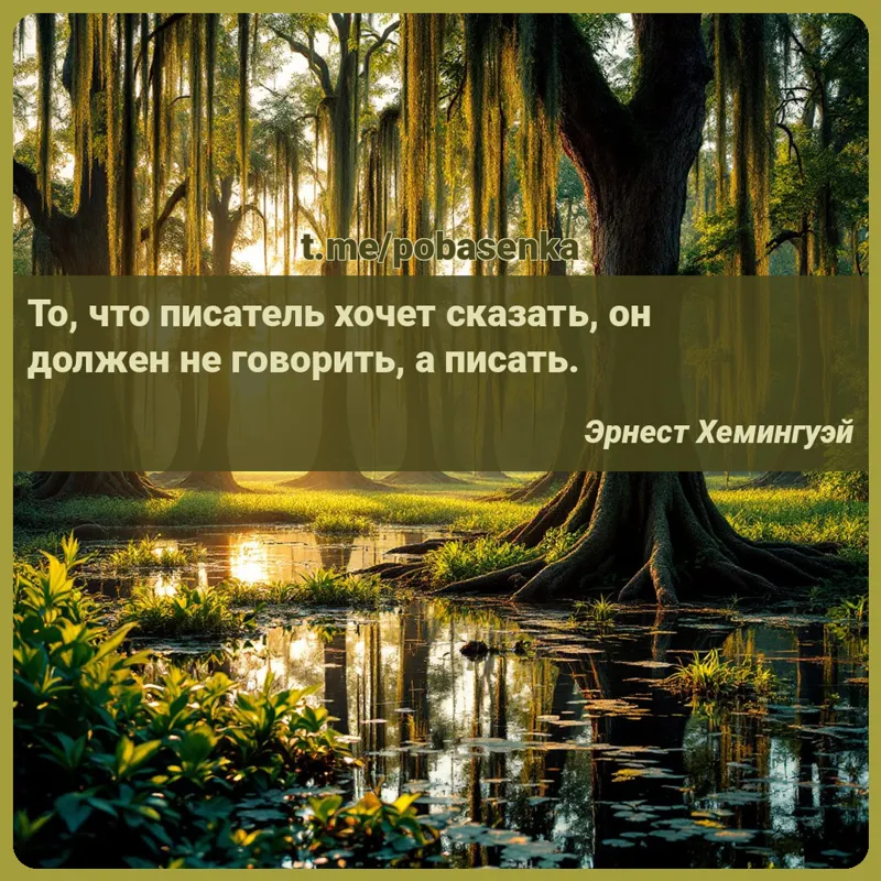 «То, что писатель хочет сказать, он должен не говорить, а...» height="550" width="550"