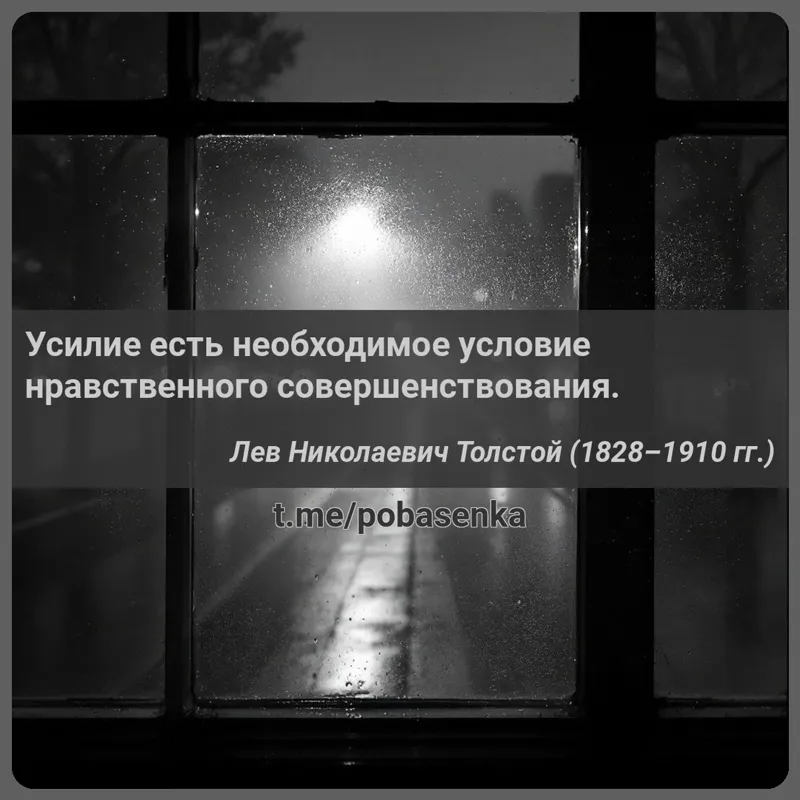 «Усилие есть необходимое условие нравственного...» height="550" width="550"