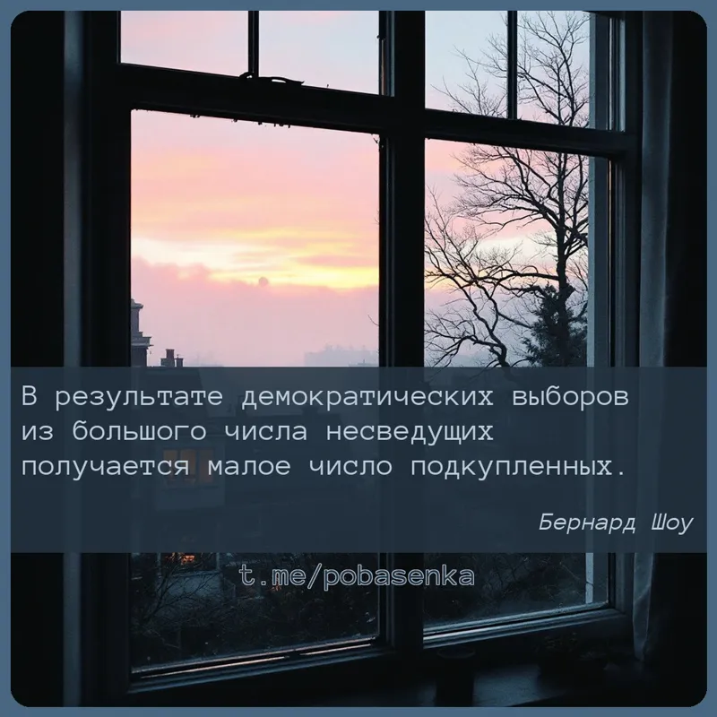 «В результате демократических выборов из большого числа несведущих получается малое число...» height="550" width="550"