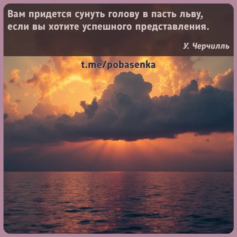 «Вам придется сунуть голову в пасть льву, если вы хотите успешного...» height="550" width="550"
