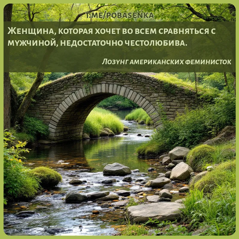 «Женщина, которая хочет во всем сравняться с мужчиной, недостаточно...» height="550" width="550"