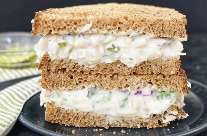 "Better than Deli" CREAMY Dill Pickle White Bean Sandwich