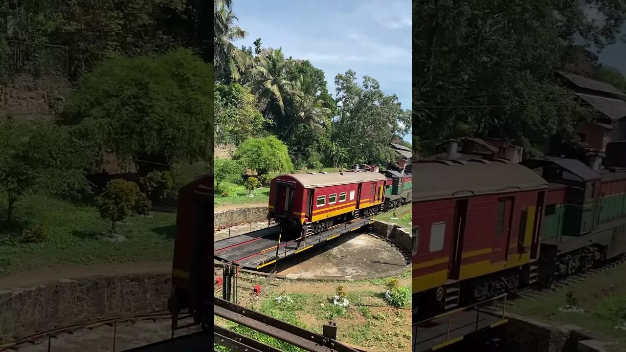 බදළ කචචය හරවන තන දකල තයනවද? Railway Turntable in Badulla, Sri Lanka #shorts #train #fypシ