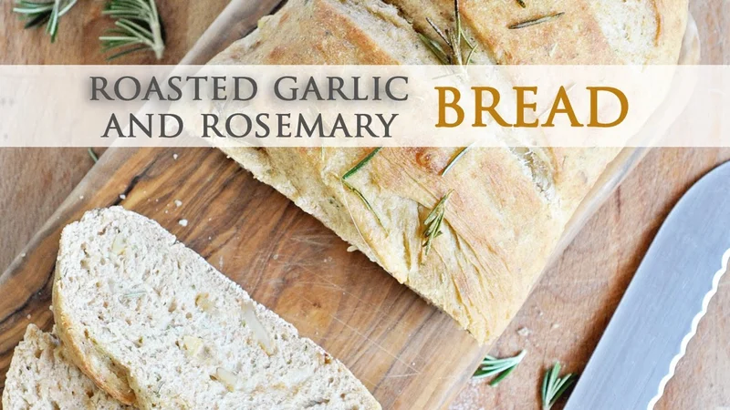 Roasted Garlic and Rosemary Bread - Quick 1 Hour Recipe