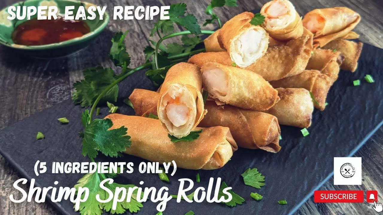 Bring the Flavor of Asia to Your Kitchen - Easy Fried Shrimp Spring Rolls Recipe @mrs5cookbook