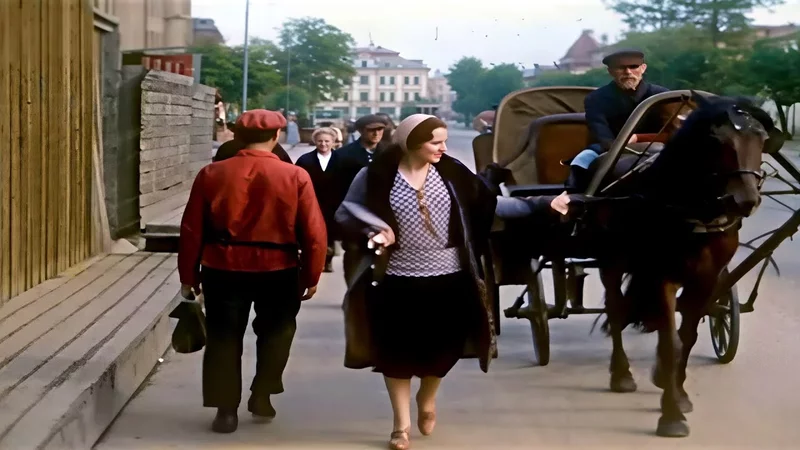 Old Russia 1930s in color [60fps, Remastered] w/sound design added