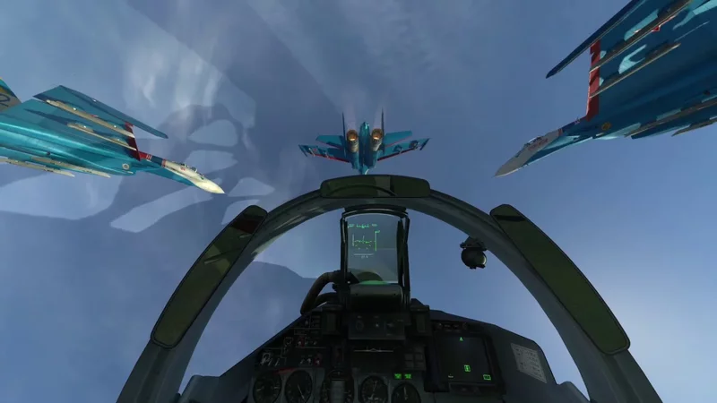 Тренировка ромба Су-27 "Русские Витязи".