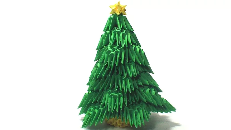 3D origami Christmas tree