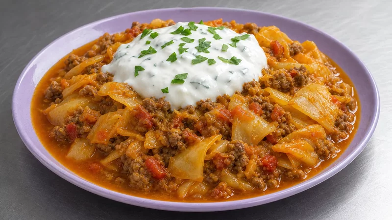 KAPUSKA - Turkish CABBAGE & GROUND BEEF STEW. Delicious & Easy Dinner. Recipe by Always Yummy!