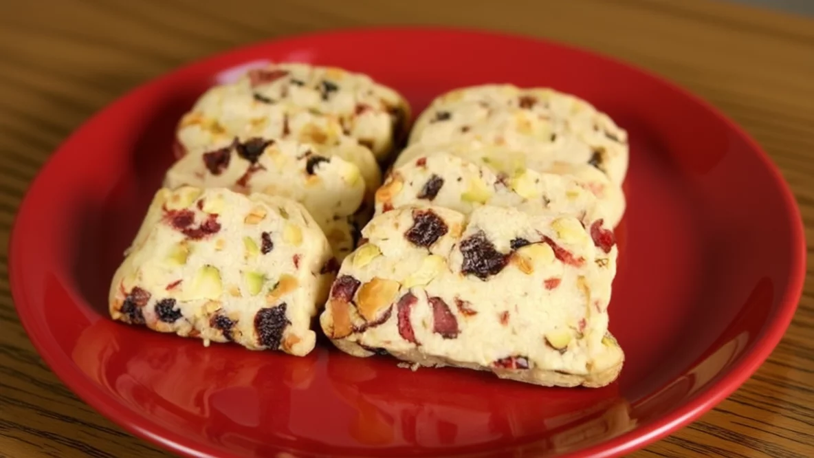 Cranberry Pistachio Shortbread Recipe Demonstration - Joyofbaking.com