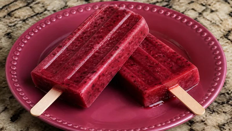 Strawberry Blueberry Frozen Pops Recipe Demonstration - Joyofbaking.com