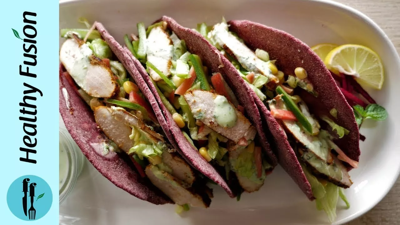 Beetroot Tacos With Grilled Chicken Recipe By Healthy Food Fusion