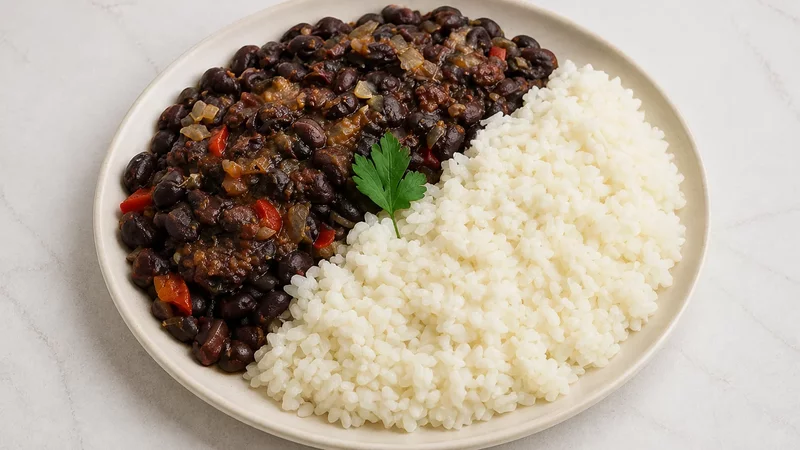 Spanish Black Beans and White Rice  Traditional Moros y Cristianos Recipe