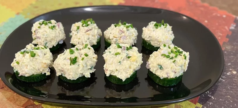 Chickpea Salad Canapés HEALTHY & Delicious 10 Minute Recipe