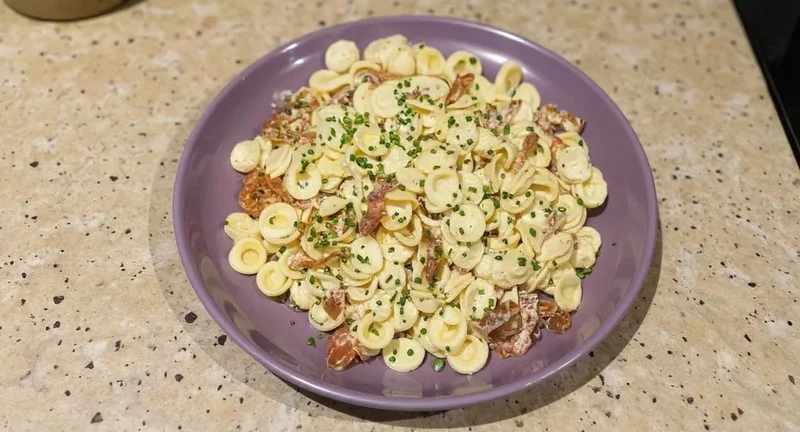 Alex Guarnaschelli's Orecchiette with Bacon, Lemon and Cream The Kitchen Food Network