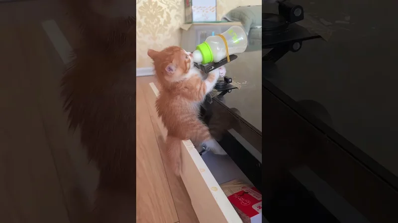This little orange kitty is way too smart!  #OrangeCat #CatLife #BabyKitten #CutePets #CatLovers