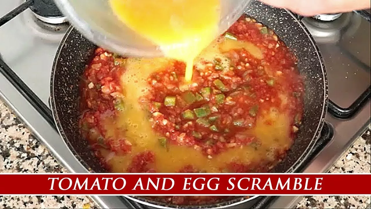 Spanish Tomato & Egg Scramble A Traditional Egg Dish from Murcia