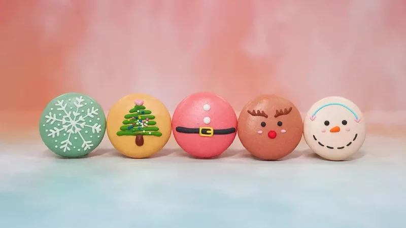 Glossy Christmas Macarons 반짝반짝 크리스마스 마카롱 만들기ㅣSUGAR BEAN