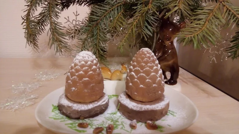 Муссовое пирожное "Кедровая шишка"! / Cedar cone!