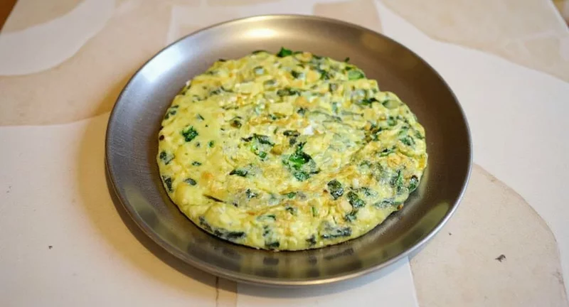 Easy to make Spanish Style Spinach Omelette