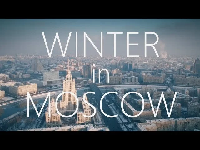 Beautiful WINTER Moscow city Aerial reel/ Зимняя, заснеженная, красивая Москва, аэросъемка