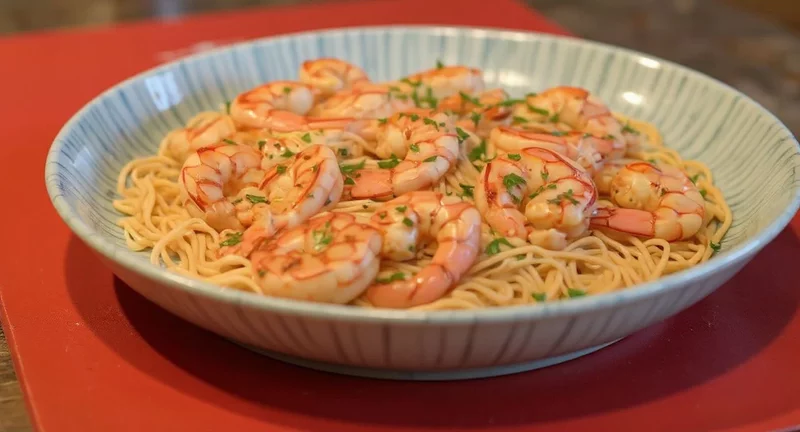 Sam the cooking guy Garlic Shrimp Pasta Dinner - Easy