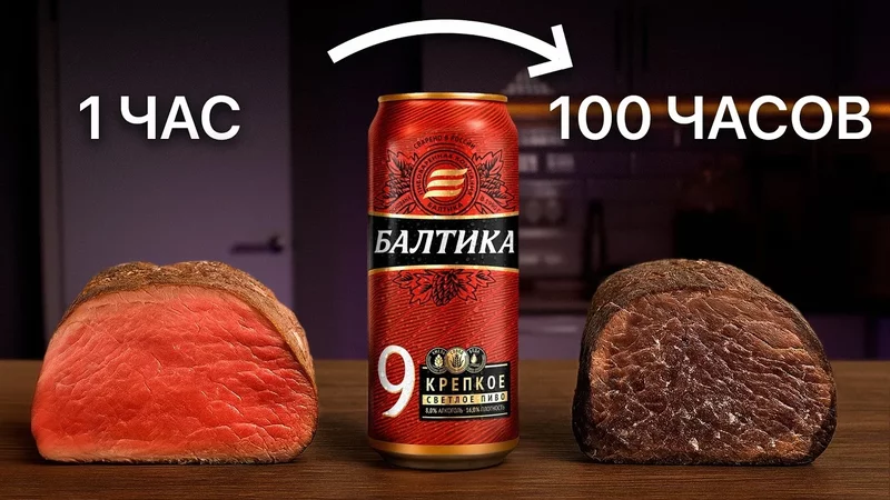Я Оставил Стейк в ПИВЕ на 100 ЧАСОВ и Съел Его