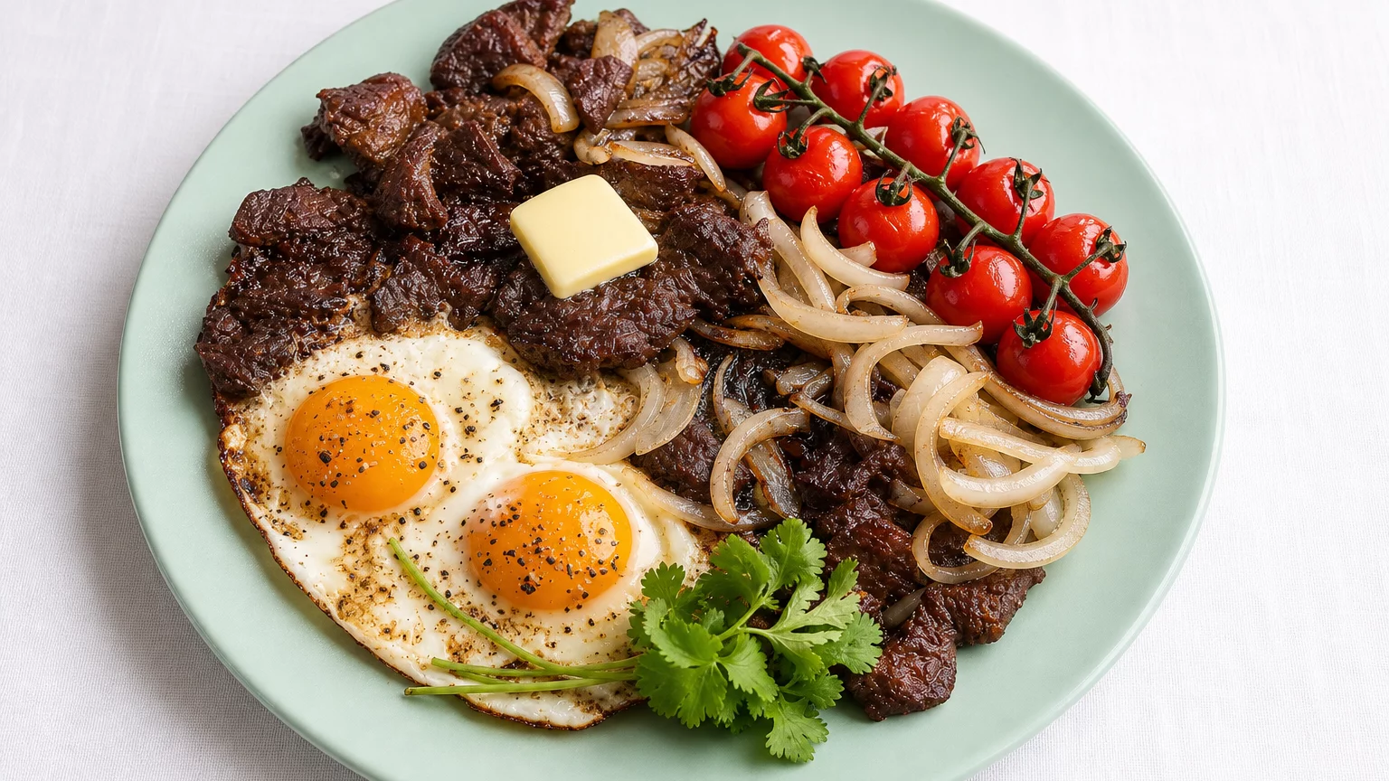 QUITE POSSIBLY THE BEST STEAK AND EGGS BREAKFAST IN THE WORLD!  SAM THE COOKING GUY
