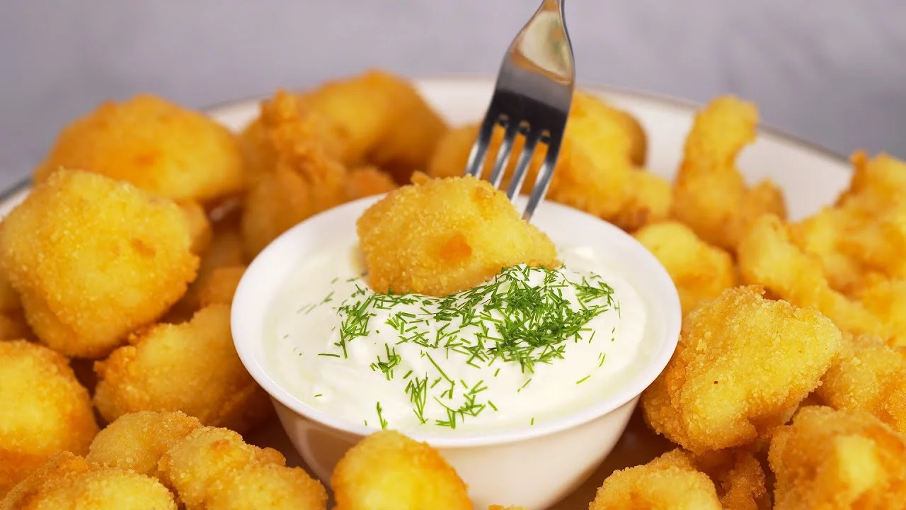 Deep Fried Cauliflower Pieces. Recipe by Always Yummy!