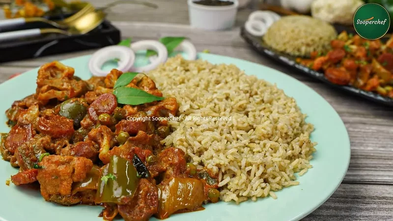 Vegetable Curry with Brown Rice Recipe by SooperChef (Ramzan Recipes)