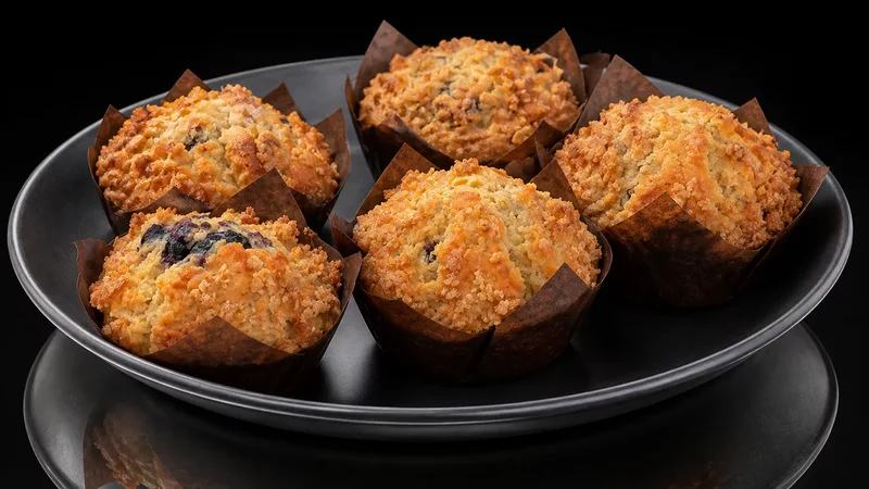 Bakery Style Blueberry Muffin moist, light and airy