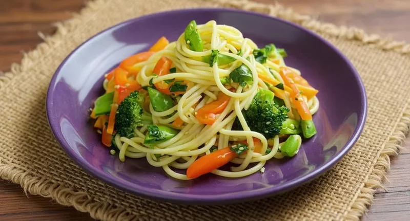 Asian Style Spaghetti Salad Recipe Vegetarian and Vegan Meals Idea Salad Recipe