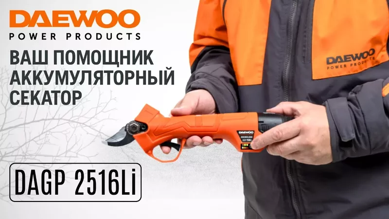 Аккумуляторный секатор DAEWOO DAGP 2516Li SET Купи на Дачу