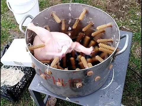 Перосъемная машина своими руками!