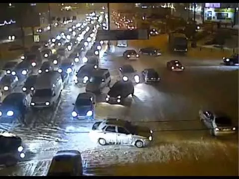 Транспортный коллапс в Киеве 22 марта 2013, ( час ночи)