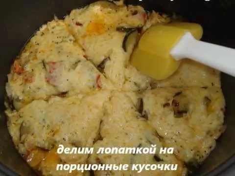 Запеканка из цукини с овощами и сыром в мультиварке