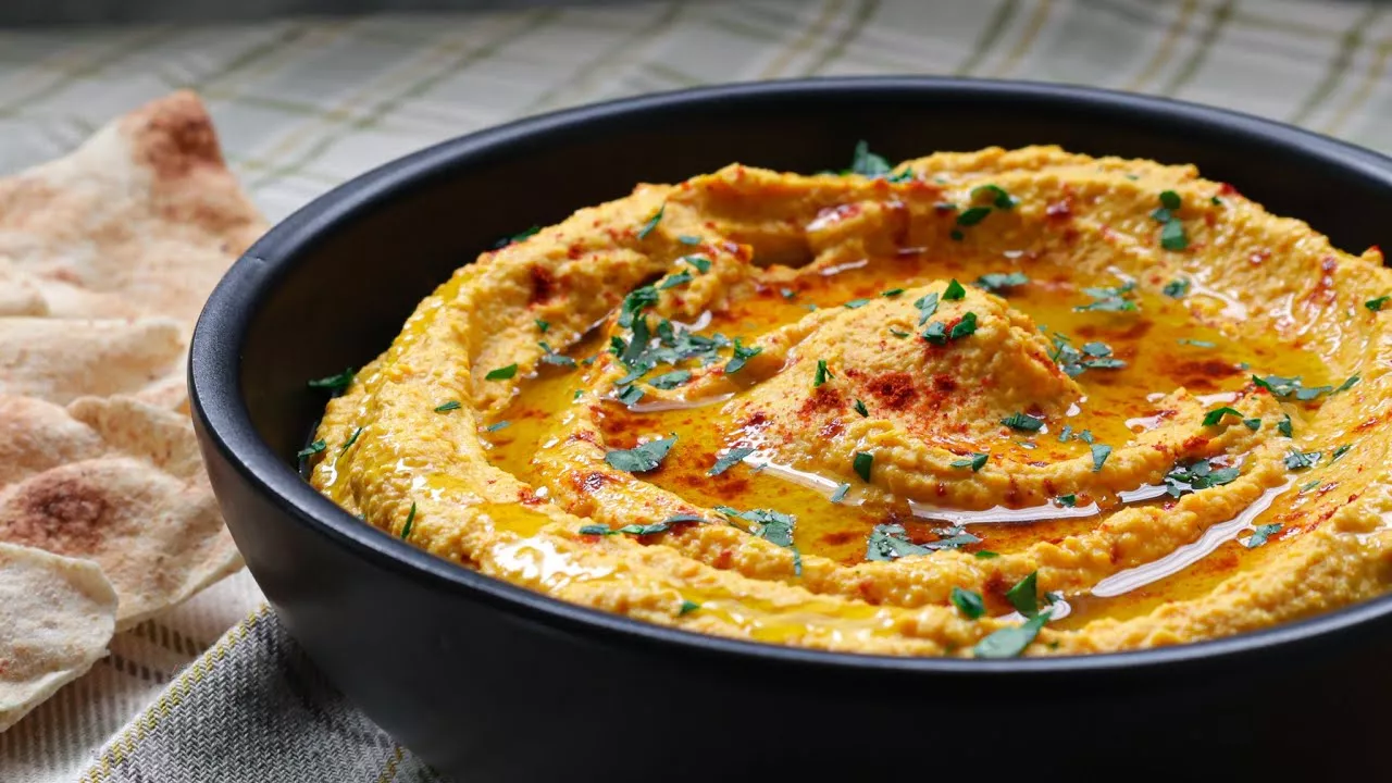 Easy Carrot Hummus Recipe Vegan Hummus Wrap How to Make Hummus