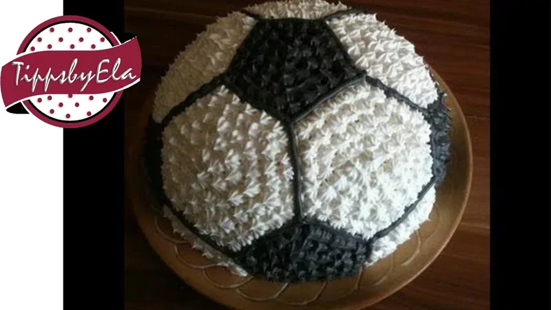 How to make a football cake for a birthday party ( soccer ball )