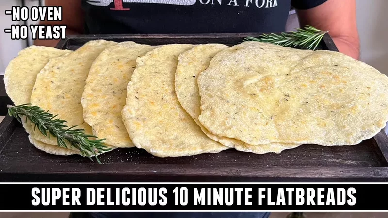 10-Minute Rosemary Cheese Flatbreads EASY No Bake No Yeast Recipe