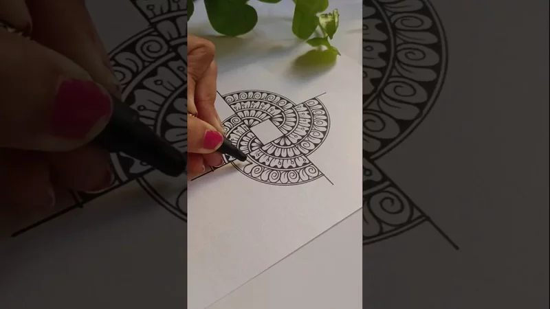 Mandala art for beginners  #shorts #art #satisfying #mandala #trending #asmr #fyp #ytshorts