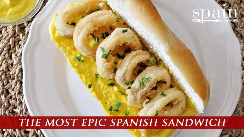 MADRID STREET FOOD: Fried Calamari Sandwiches with Saffron Aioli