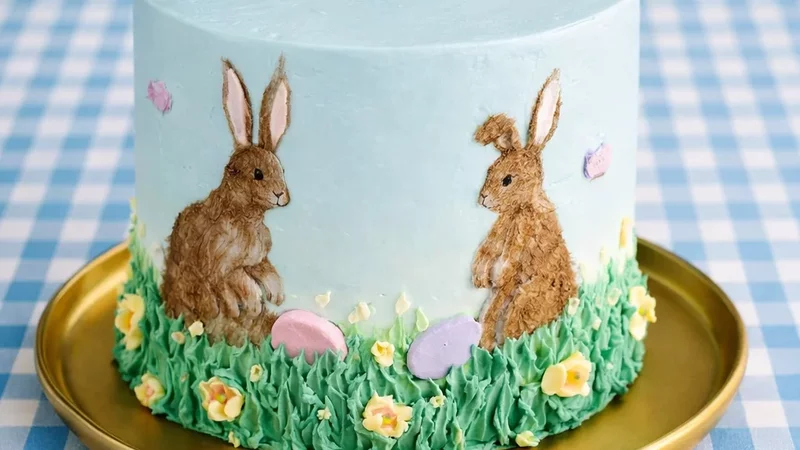 Easter Rabbit Cake Decorating