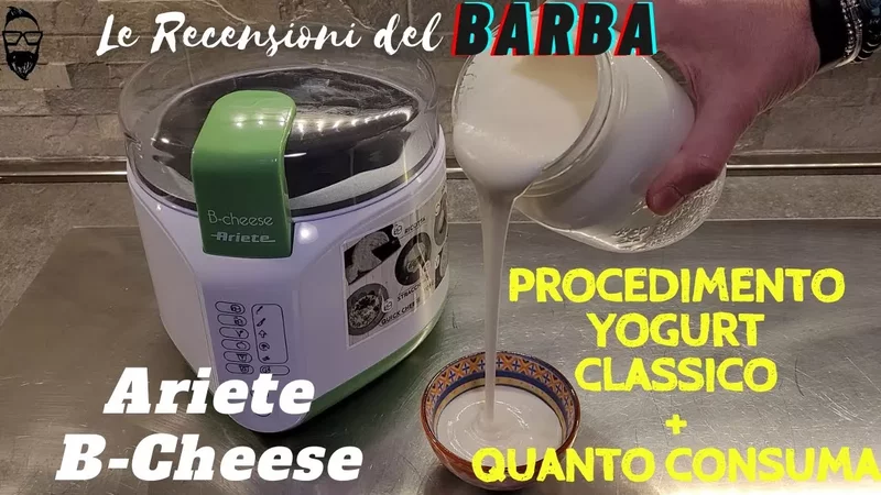 Ariete B Cheese Macchina per formaggio mozzarella ricotta yogurt Procedimento Yogurt Tutorial