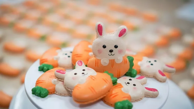 Cute Bunny Macarons 토끼 마카롱 만들기ㅣSUGAR BEAN
