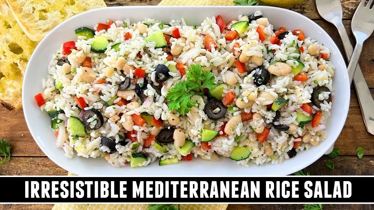 Mediterranean Rice Salad Healthy and Delicious 30 Minute Recipe