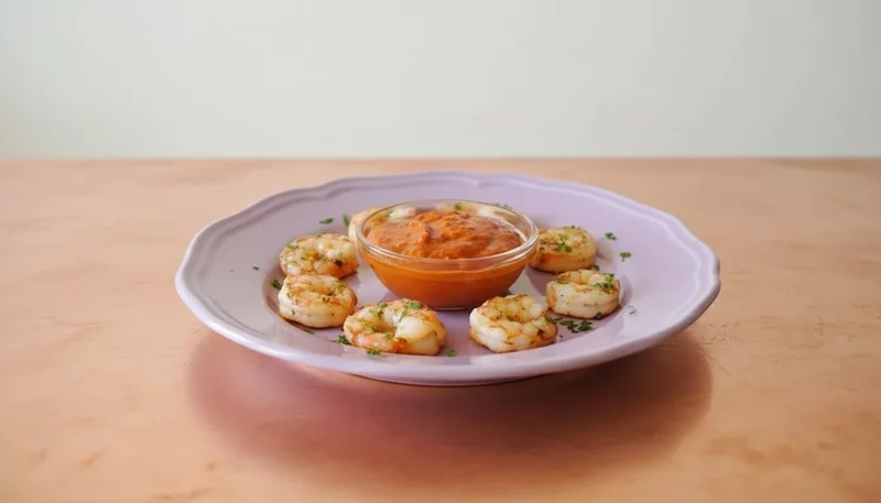 EPIC SPANISH TAPAS: Seared Shrimp with Romesco Sauce