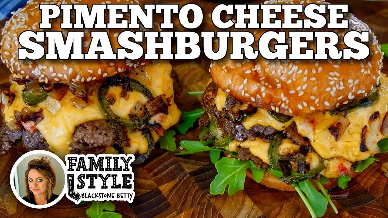 Pimento Cheese Smashburgers Blackstone Griddles
