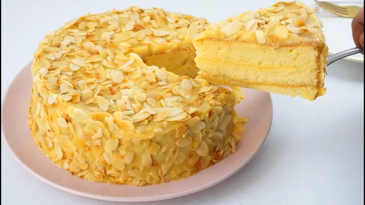 Almond Custard Cake Almond Yema Cake