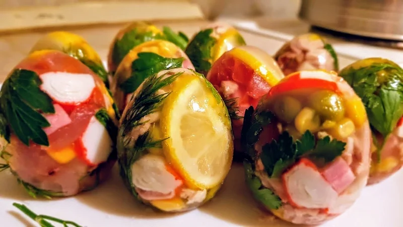 Яйца Фаберже. Заливные яйца. Цыганка готовит. Gipsy Kitchen.