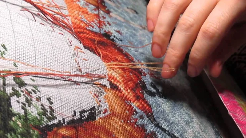 186 Вышивка крестом: ленивая (логическая) парковка, по цветам внутри квадрата